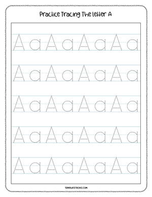 Alphabet Tracing Worksheet #1B