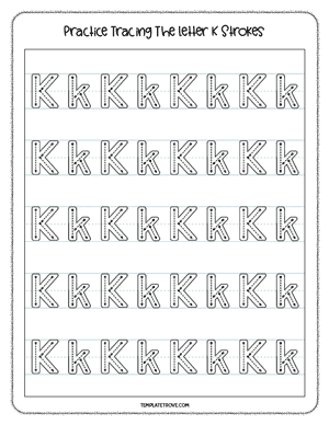 Alphabet Tracing Worksheet #4-2A