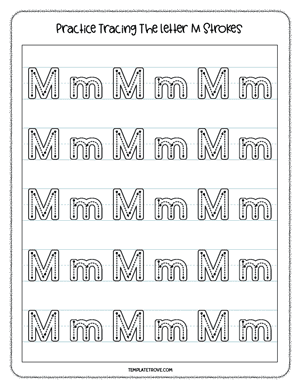 Alphabet Tracing Worksheet #5A
