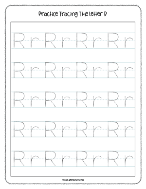 Alphabet Tracing Worksheet #6-3B