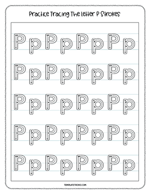 Alphabet Tracing Worksheet #6A