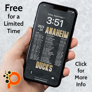 Anaheim Ducks Phone Schedules