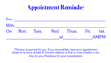 Appointment Card 1 - Blue
