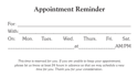 Appointment Card 1 - Black