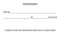 Appointment Card 2