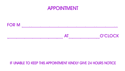 Appointment Card 2 - Purple