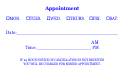 Appointment Card 3 - Blue