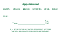 Appointment Card 3 - Green