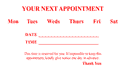 Appointment Card 4 - Red