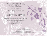 Baby Shower Invite 1 - Lavender