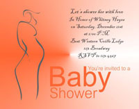 Baby Shower Invitation 2- Autumn Orange