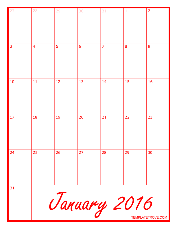 Free Blank Calendar Pages 2023