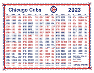 Central Times 2023 Chicago Cubs Printable Schedule