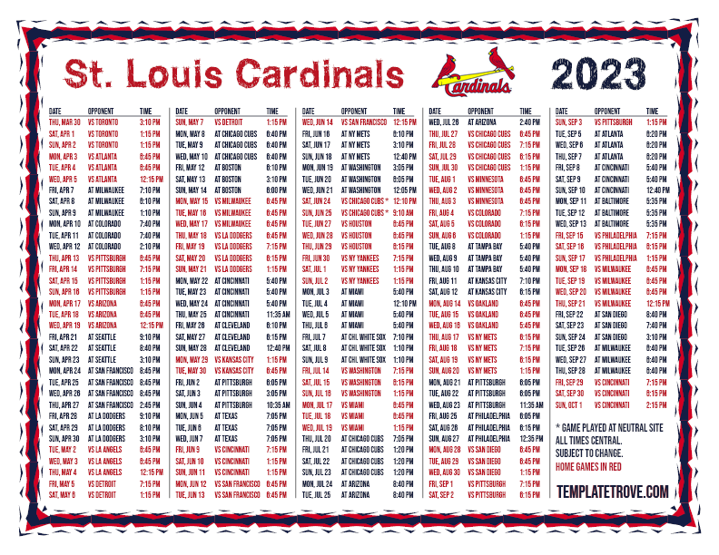 st. louis cardinals games 2023