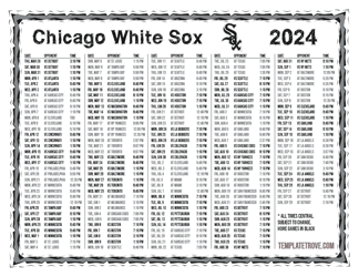Central Times 2024
 Chicago White Sox Printable Schedule