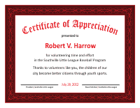 Certificate of Appreciation Template - Red
