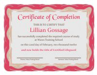 Certificate of Completion Template 1E