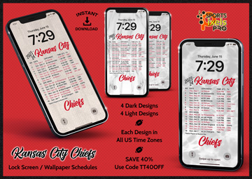 2023-24 Kansas City Chiefs Lock Screen Wallpaper Schedules