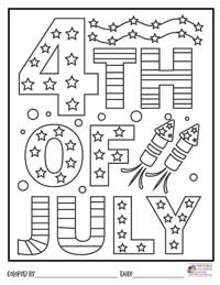 4th of July Coloring Pages 2 - Colored By