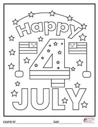 4th of July Coloring Pages 6 - Colored By