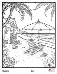 Beach Coloring Pages 1 - Colored By