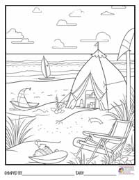 Beach Coloring Pages 11 - Colored By