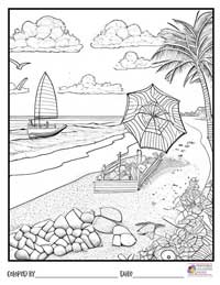 Beach Coloring Pages 3 - Colored By