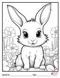 Bunny Coloring Pages 1 - Colored By