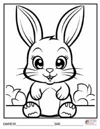 Bunny Coloring Pages 2 - Colored By