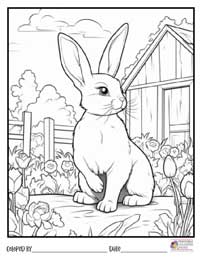 Bunny Coloring Pages 4 - Colored By