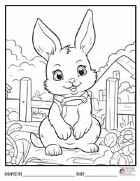 Bunny Coloring Pages 5 - Colored By