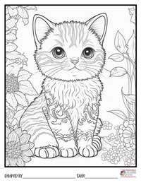 Cats Coloring Pages 1 - Colored By