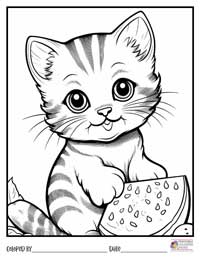 Cats Coloring Pages 6 - Colored By