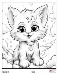 Cats Coloring Pages 7 - Colored By