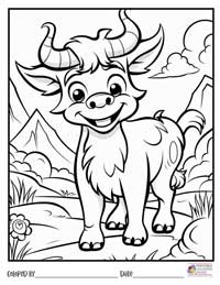 Cow Coloring Pages 10 - Colored By