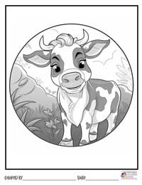 Cow Coloring Pages 11 - Colored By