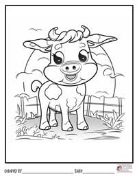 Cow Coloring Pages 12 - Colored By