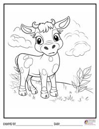 Cow Coloring Pages 15 - Colored By