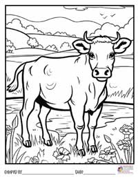 Cow Coloring Pages 16 - Colored By