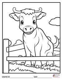 Cow Coloring Pages 17 - Colored By