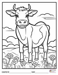 Cow Coloring Pages 19 - Colored By