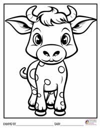 Cow Coloring Pages 2 - Colored By