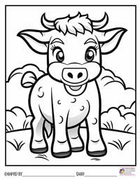Cow Coloring Pages 3 - Colored By