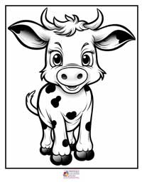 Cow Coloring Pages 4B