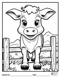 Cow Coloring Pages 5 - Colored By