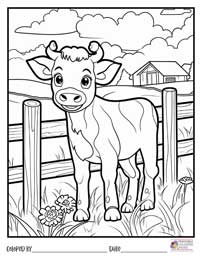Cow Coloring Pages 6 - Colored By