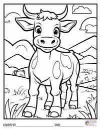 Cow Coloring Pages 7 - Colored By