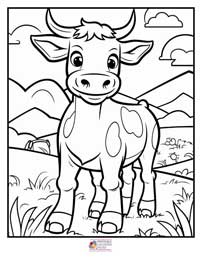Cow Coloring Pages 7B