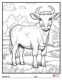 Cow Coloring Pages 9 - Colored By