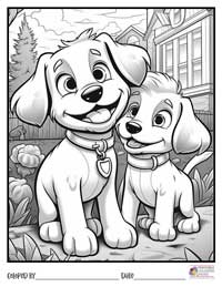 Dogs Coloring Pages 4 - Colored By